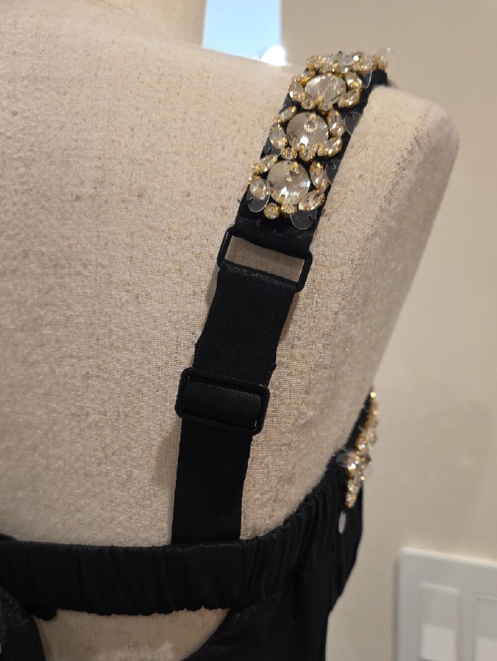 NWT $289 FOR LOVE AND LEMONS EMALIE EMBELLISHED TAFFETA BLACK MINI DRESS SIZE XS - Picture 7 of 9